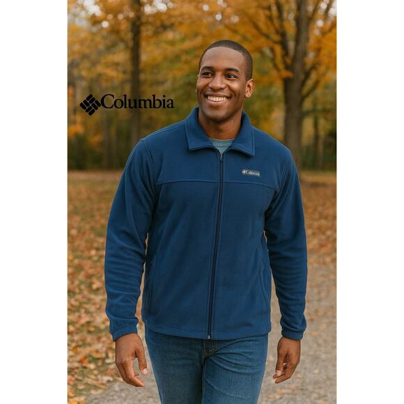 Columbia Men’s Blue Fleece Jacket Sz. 3X - Picture 1 of 7